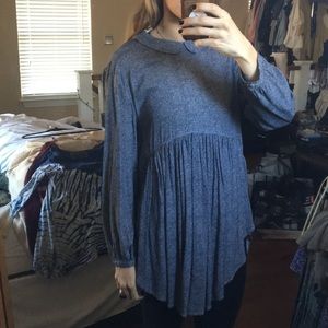 Urban Outfitters Black & White Collared Blouse